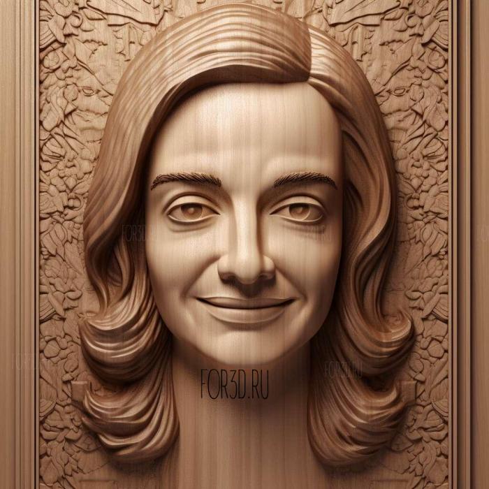 Sheryl Sandberg 1 stl model for CNC